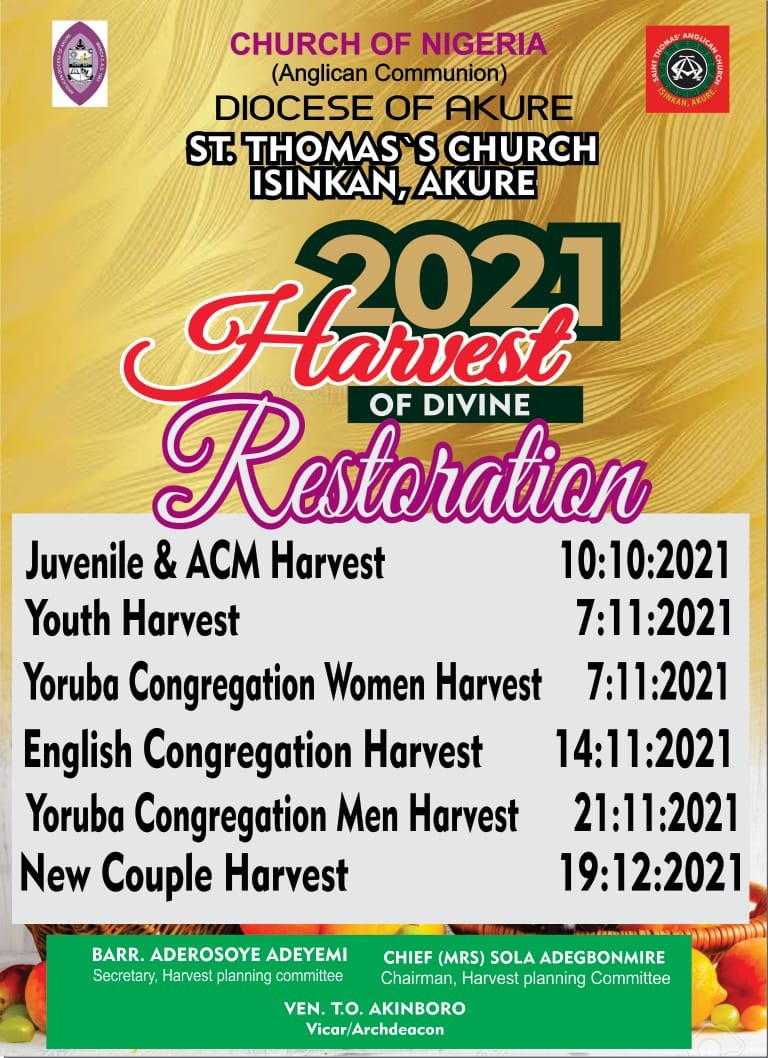  Harvest of Divine Restoration 2021
