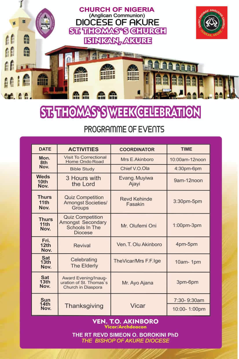 St Thomas's Week Celebration